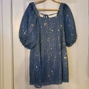 Nastygal star light tiered mini dress